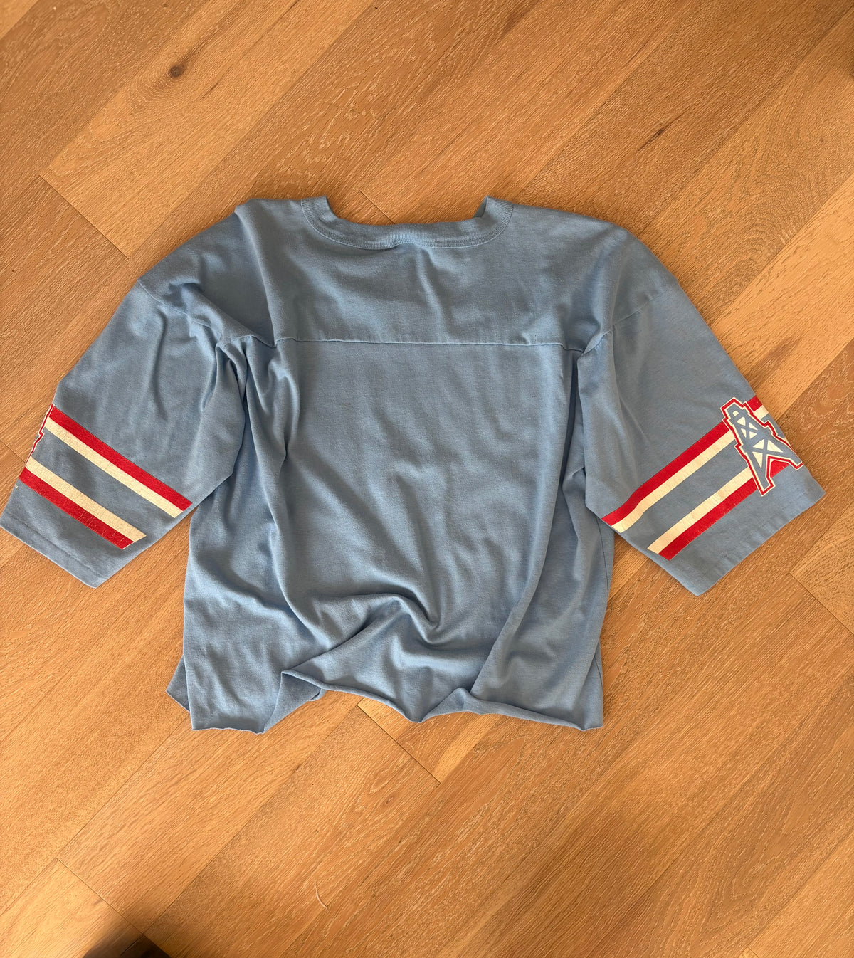 Vintage 80s Houston Oilers Cropped T-Shirt — , XXL