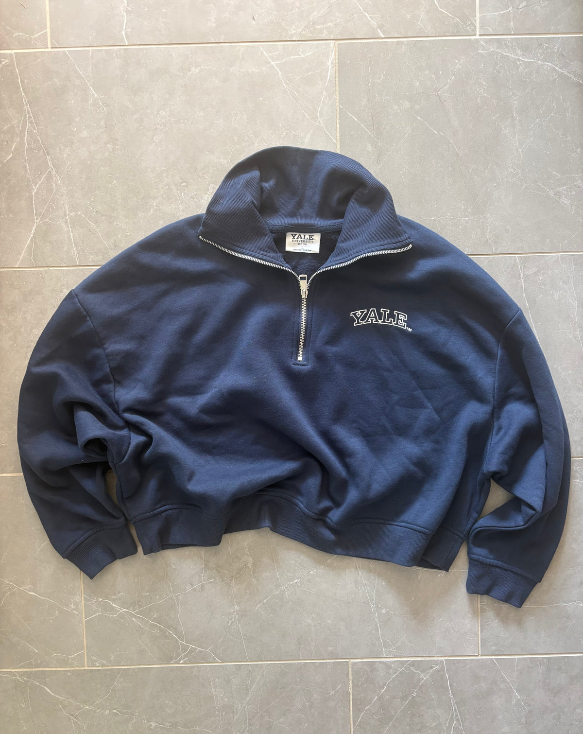 Yale Cropped Sweatshirt 1