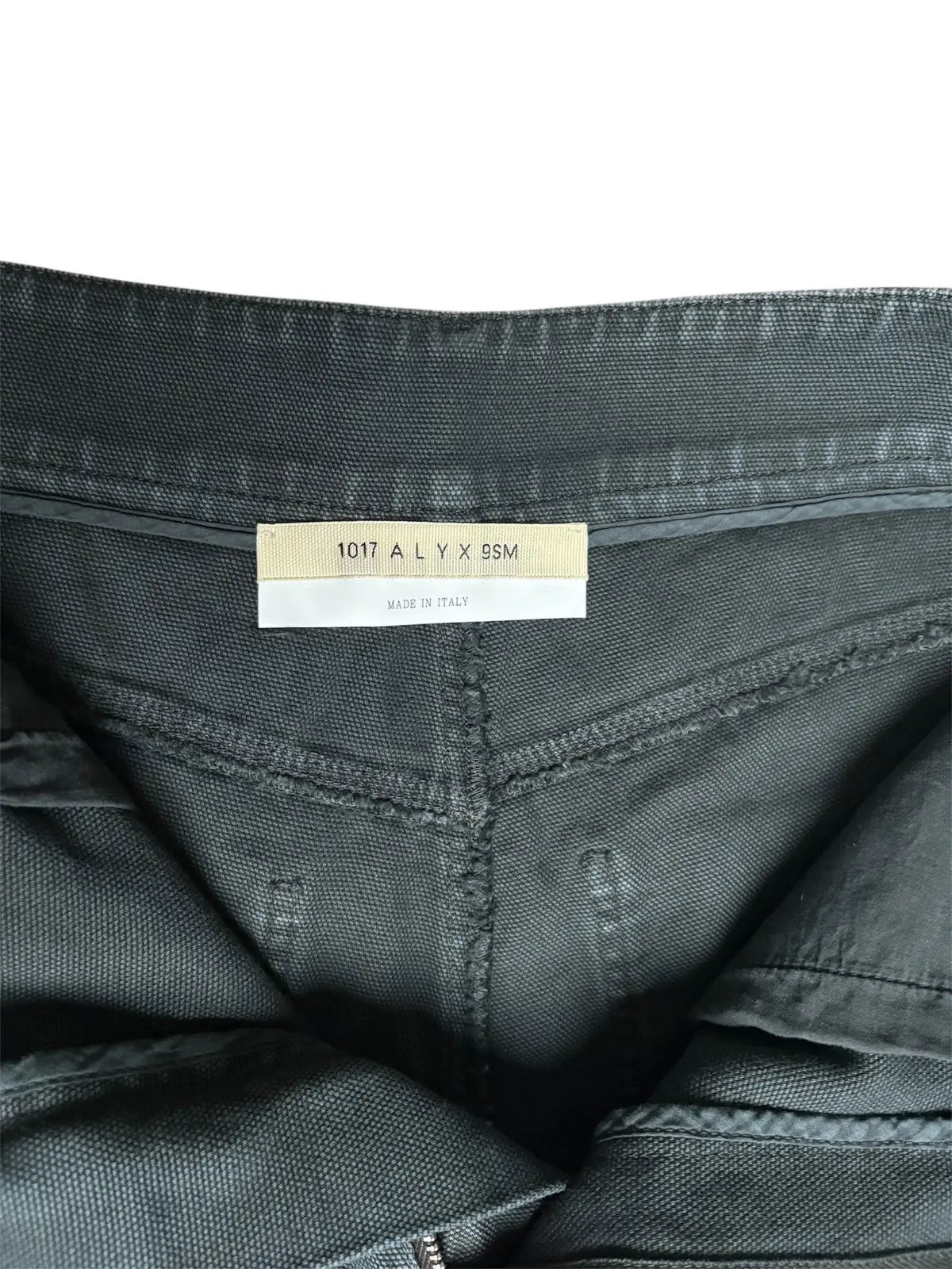 1017 Alyx 9SM Skater Cargo Canvas Wide-Leg Pants in Washed Black