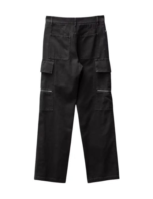 1017 Alyx 9SM Skater Cargo Canvas Wide-Leg Pants in Washed Black