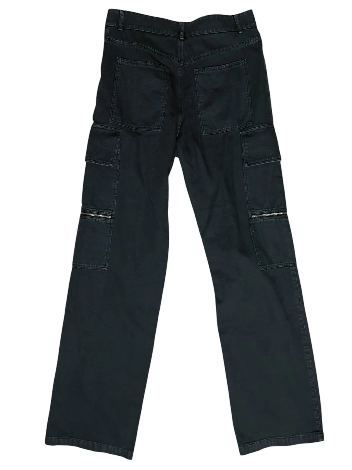 1017 Alyx 9SM Skater Cargo Canvas Wide-Leg Pants in Washed Black