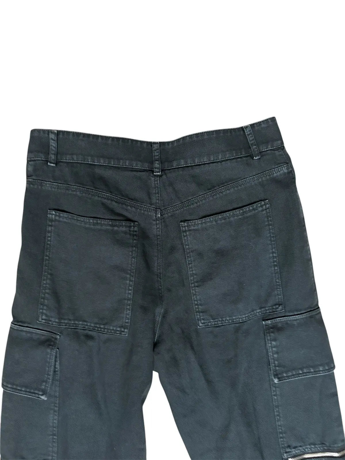 1017 Alyx 9SM Skater Cargo Canvas Wide-Leg Pants in Washed Black