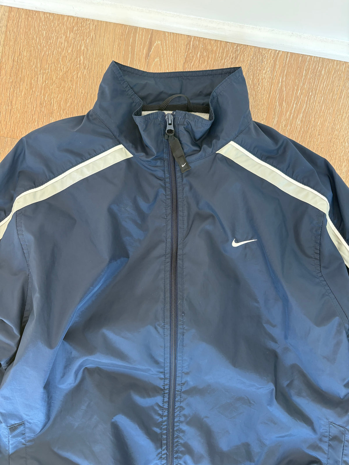 Vintage Y2K  Fleece-Lined Jacket — Navy, M