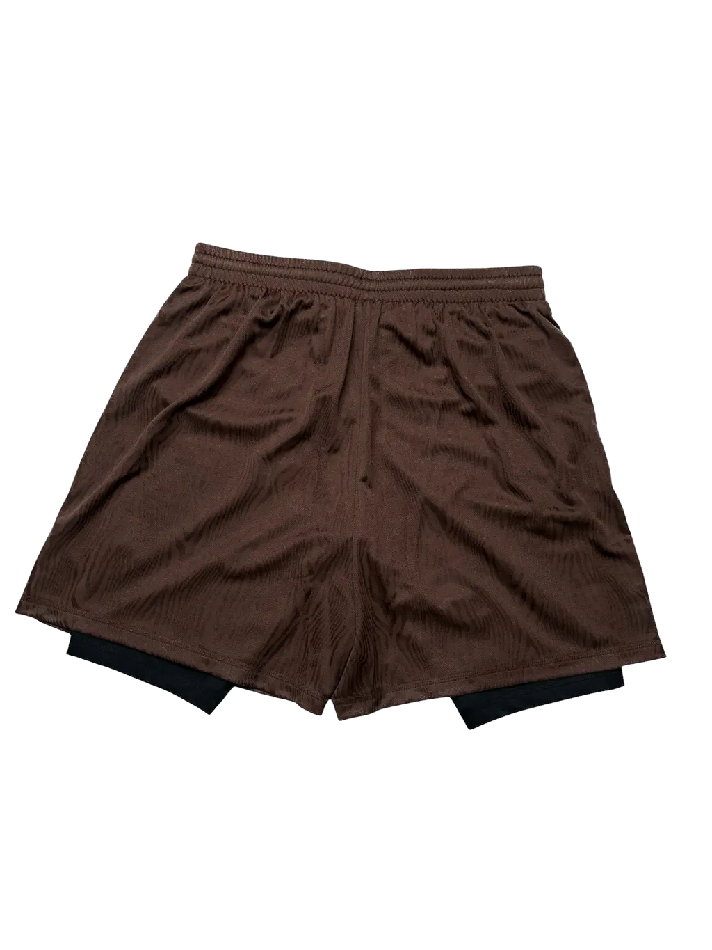 Martine Rose Double Football (Soccer) Jersey Shorts in Brown