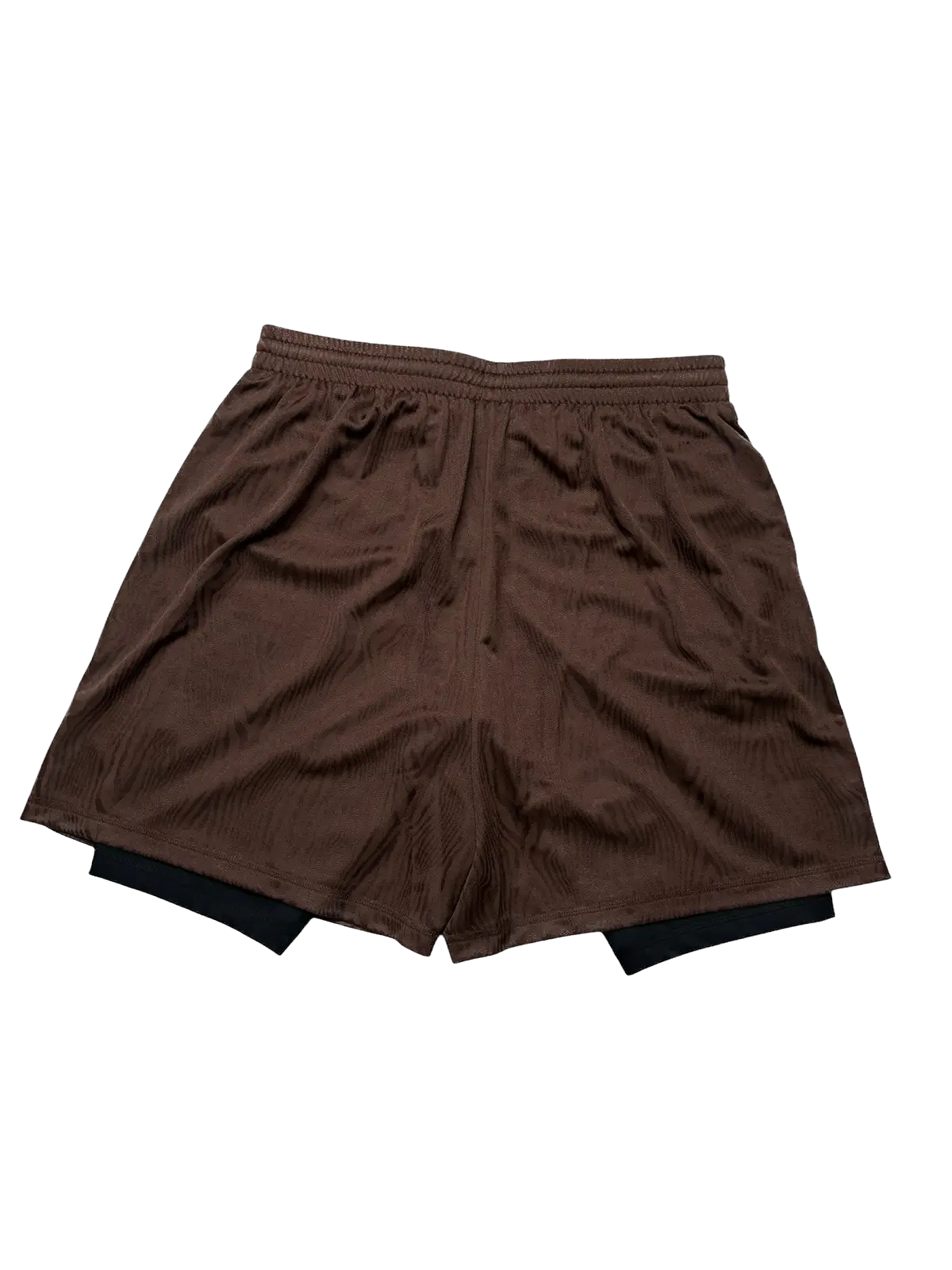 Martine Rose Double Football (Soccer) Jersey Shorts in Brown