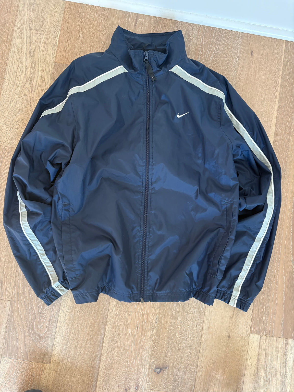 Vintage Y2K  Fleece-Lined Jacket — Navy, M