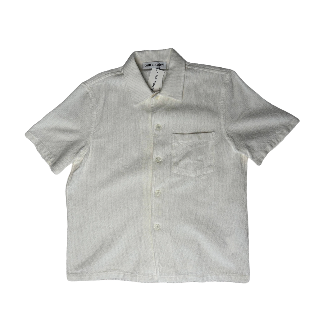 Our Legacy Box Shirt Shortsleeve White Crochet Weave