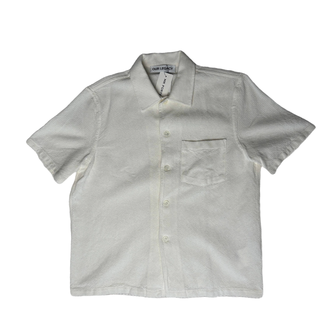Our Legacy Box Shirt Shortsleeve White Crochet Weave
