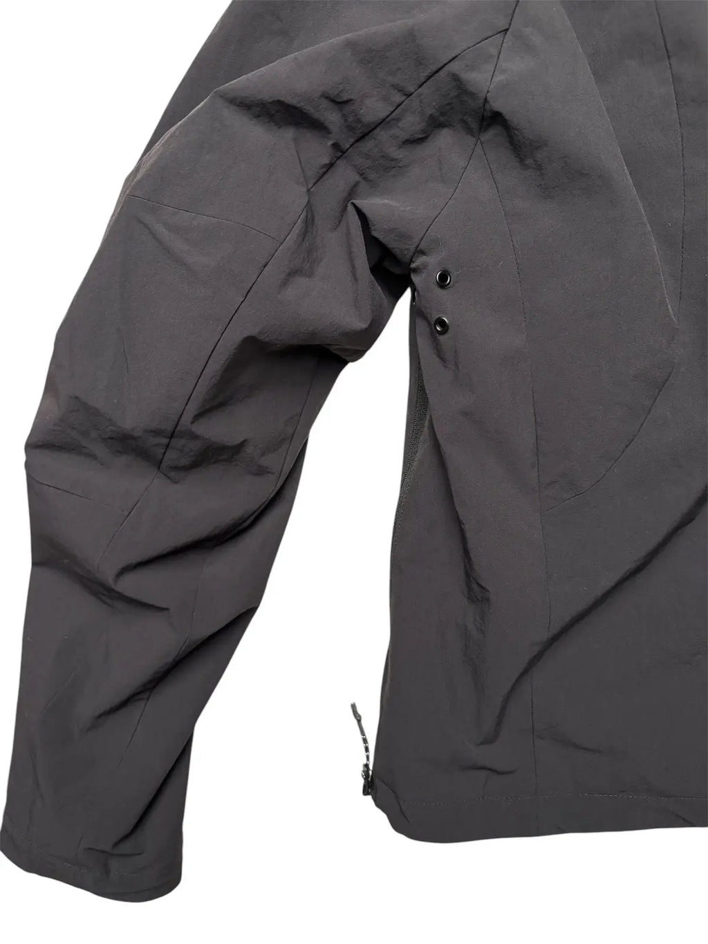 ROA Hiking Black Hooded PrimaLoft Anorak Nylon Jacket