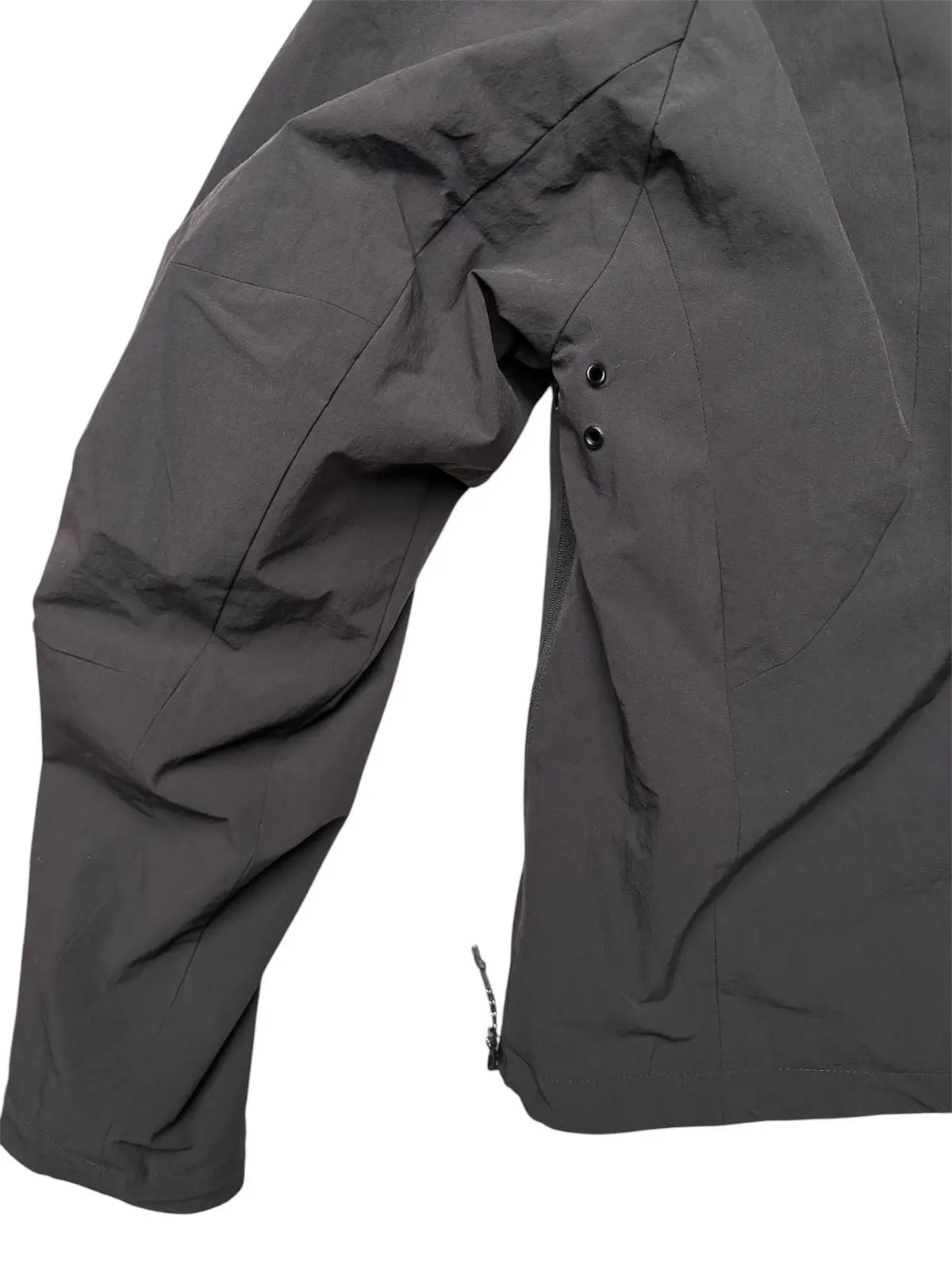 ROA Hiking Black Hooded PrimaLoft Anorak Nylon Jacket