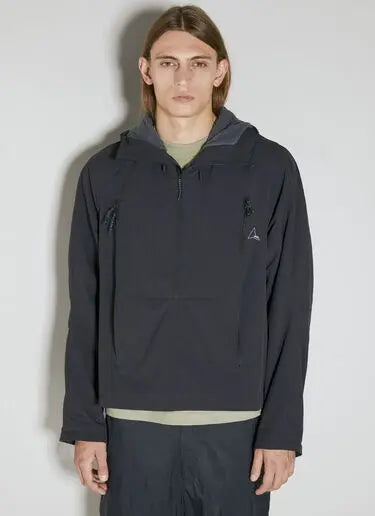 ROA Hiking Black Hooded PrimaLoft Anorak Nylon Jacket