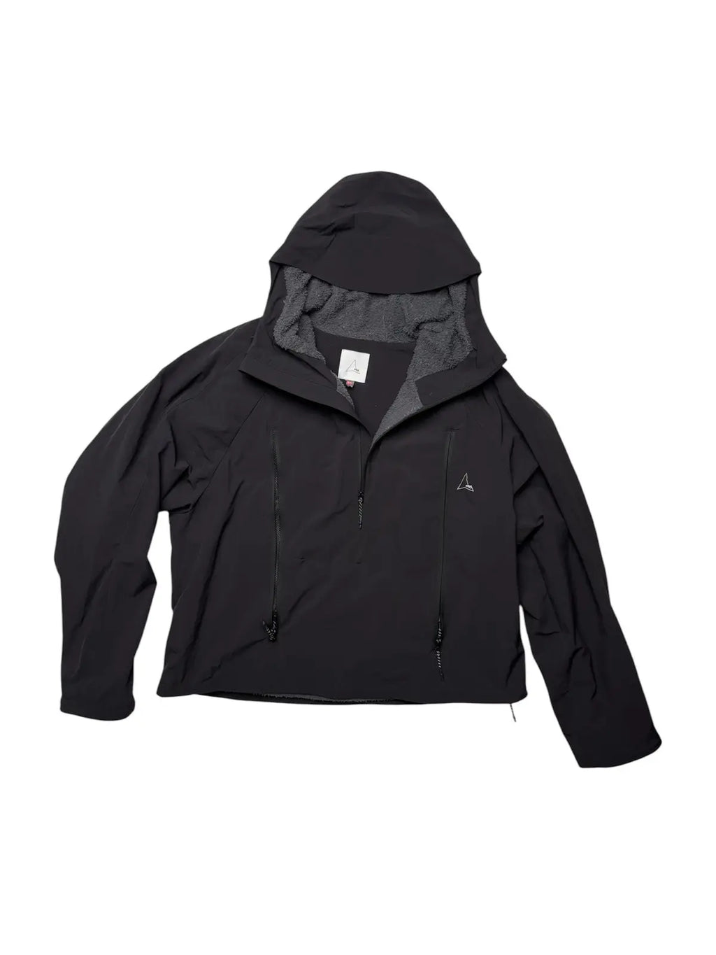 ROA Hiking Black Hooded PrimaLoft Anorak Nylon Jacket