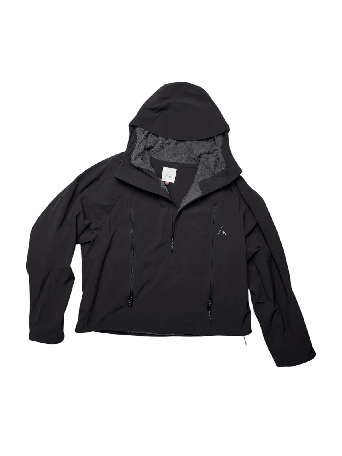 ROA Hiking Black Hooded PrimaLoft Anorak Nylon Jacket