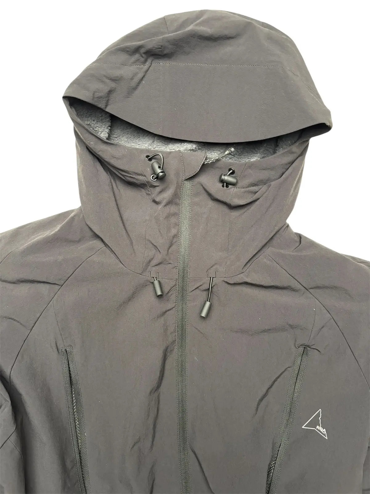ROA Hiking Black Hooded PrimaLoft Anorak Nylon Jacket