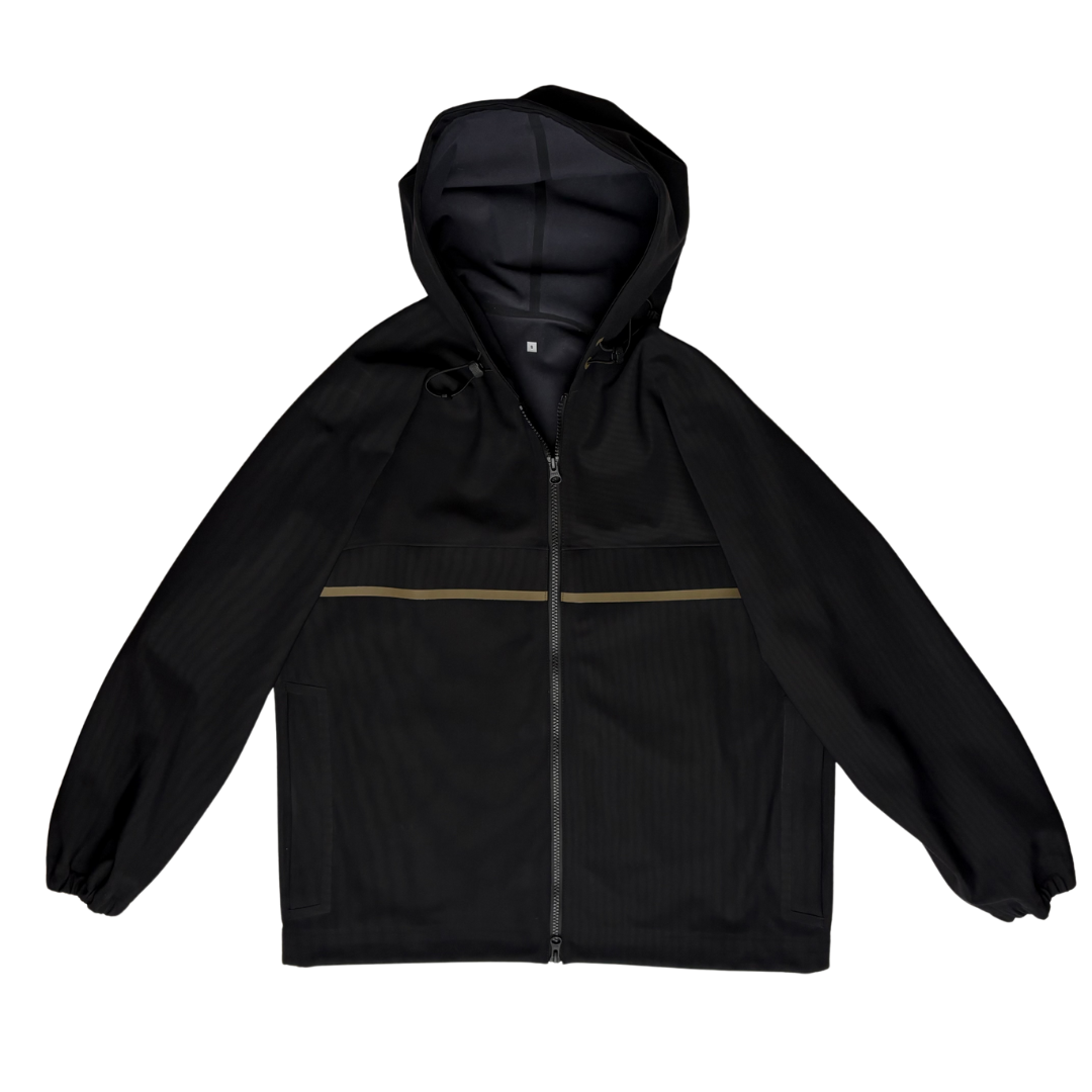 GR10K Black Hooded Fleece Jacket