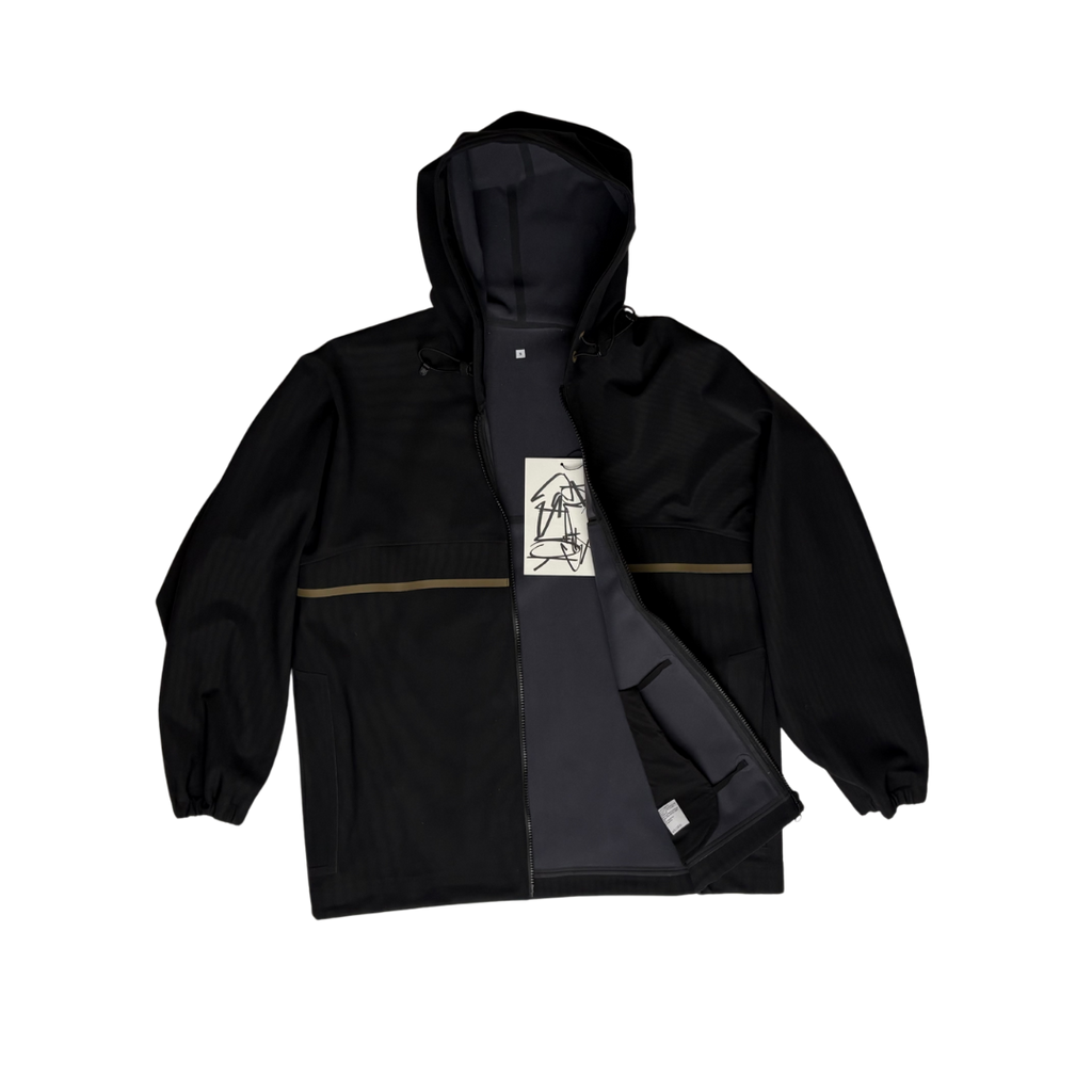 GR10K Black Hooded Fleece Jacket