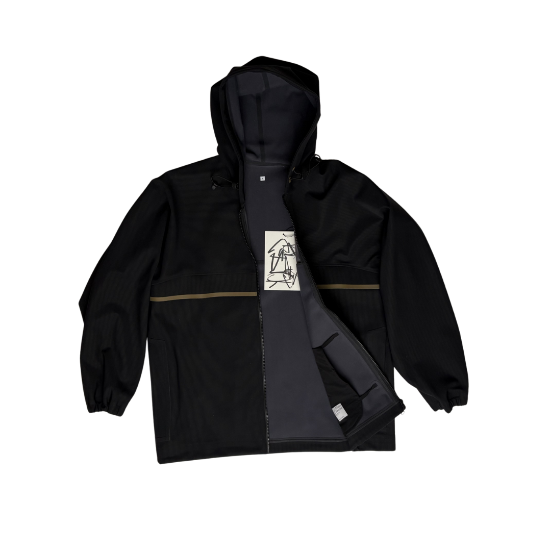 GR10K Black Hooded Fleece Jacket