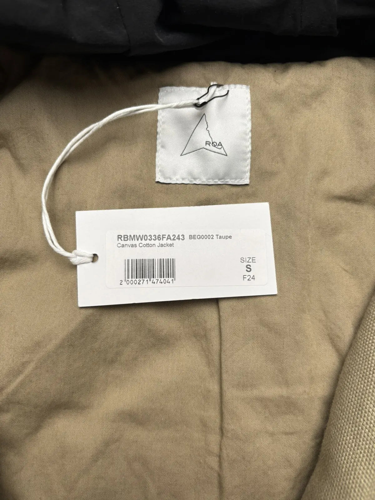 ROA Taupe Canvas Cotton Workwear Jacket