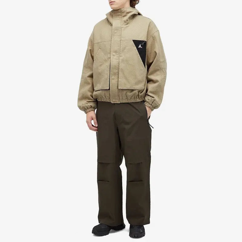ROA Taupe Canvas Cotton Workwear Jacket