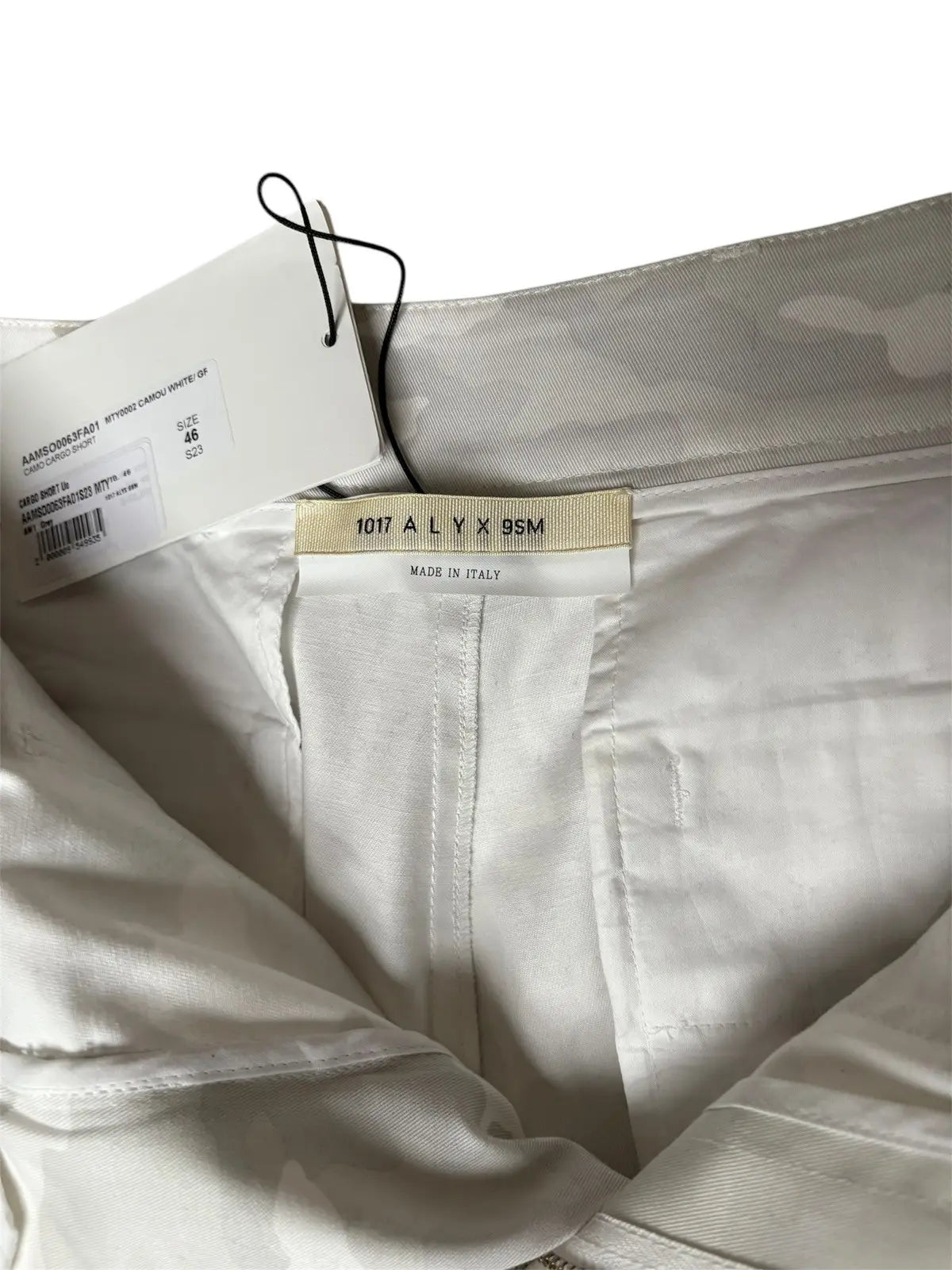 1017 Alyx 9SM Grey/White Camouflage Cargo Shorts