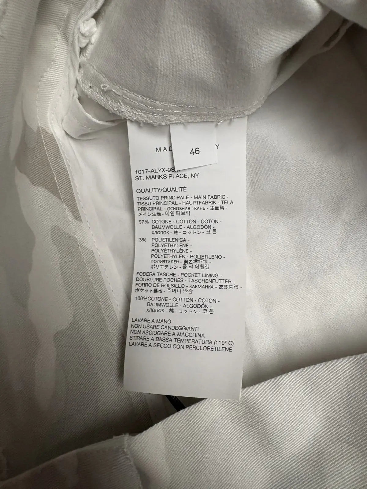 1017 Alyx 9SM Grey/White Camouflage Cargo Shorts