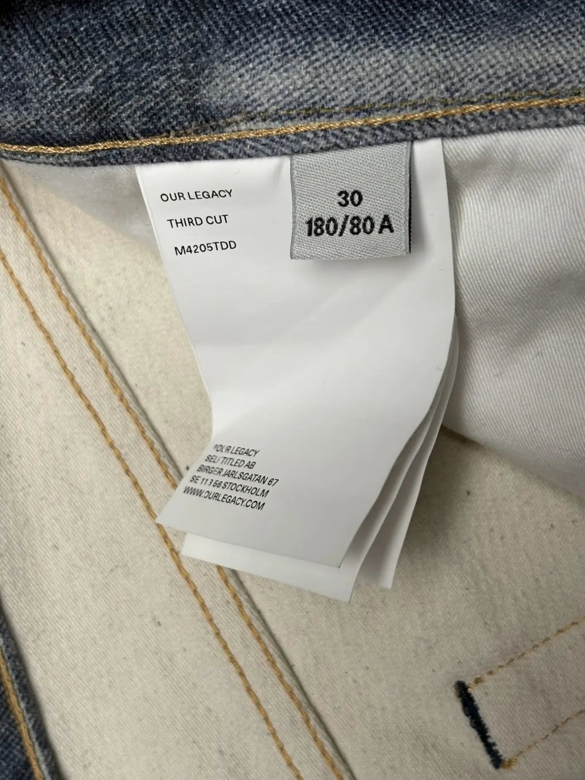 Our Legacy Third Cut Digital Denim Print trompe l'oeil Jeans