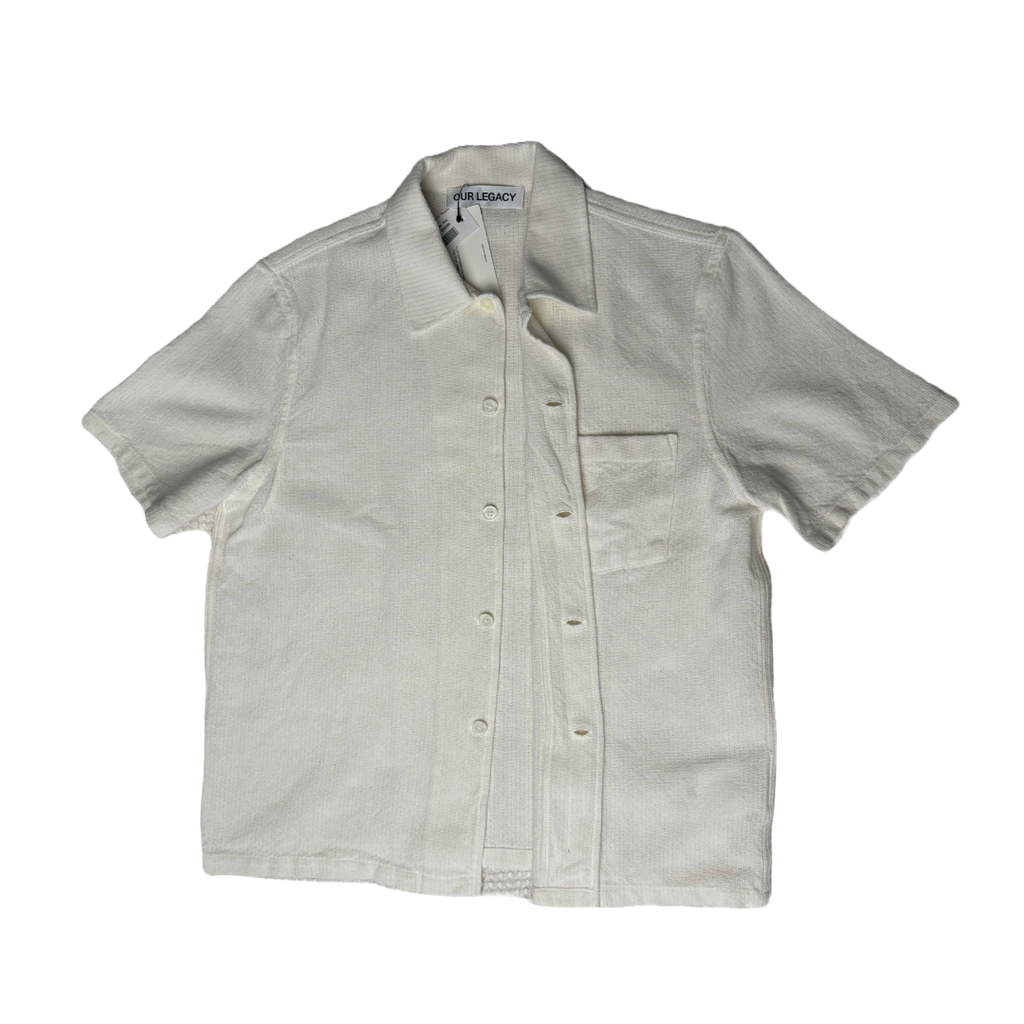 Our Legacy Box Shirt Shortsleeve White Crochet Weave