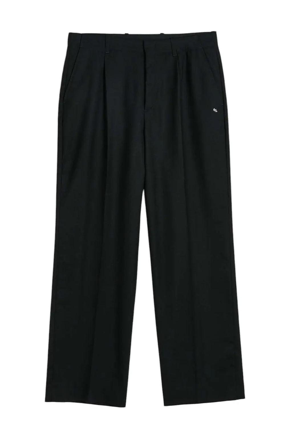 Our Legacy Borrowed Chino in Black Panama Wool