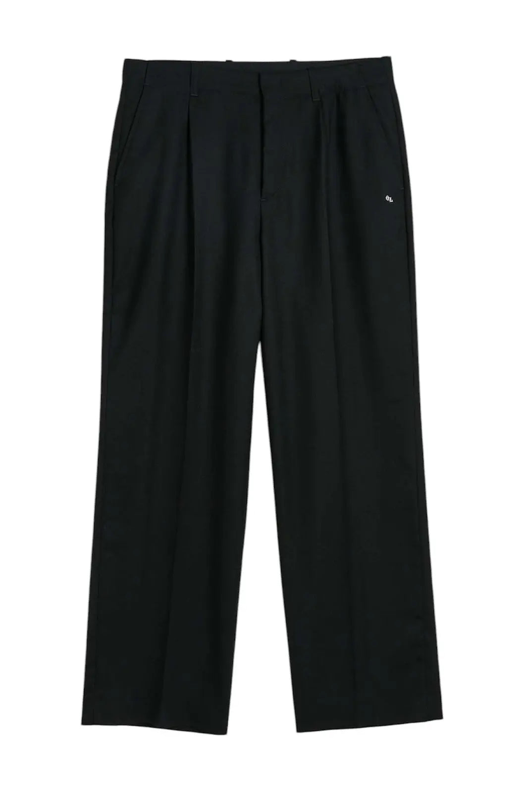 Our Legacy Borrowed Chino in Black Panama Wool