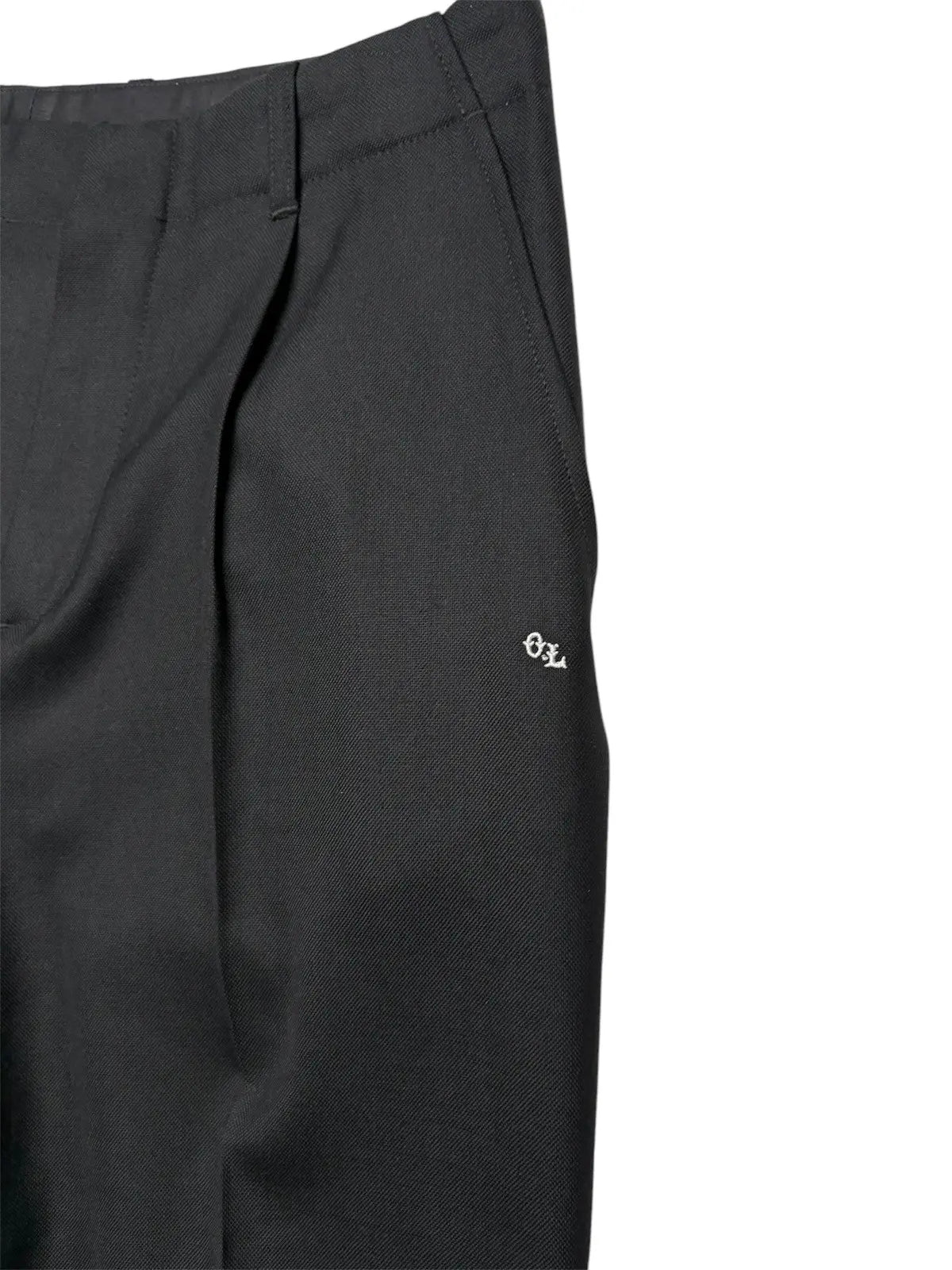 Our Legacy Borrowed Chino in Black Panama Wool