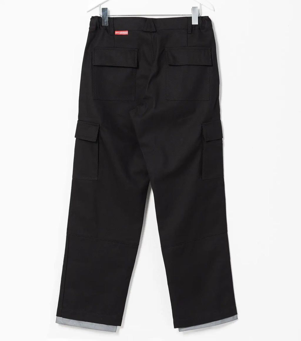 GR10K Klopman Shank Structured Black Cargo Pants