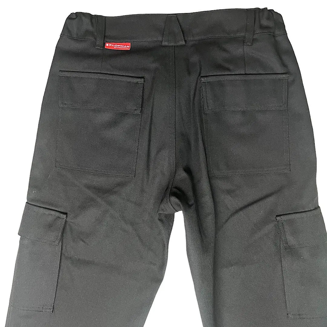 GR10K Klopman Shank Structured Black Cargo Pants