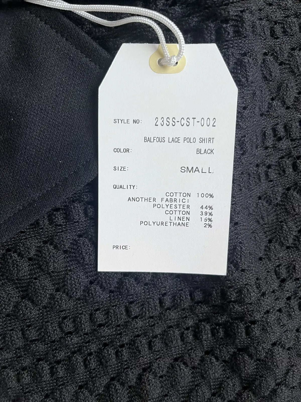 Sasquatchfabrix Balfous Textured-knit lace Cotton Polo Shirt