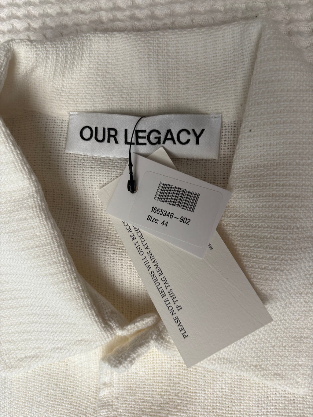 Our Legacy Box Shirt Shortsleeve White Crochet Weave