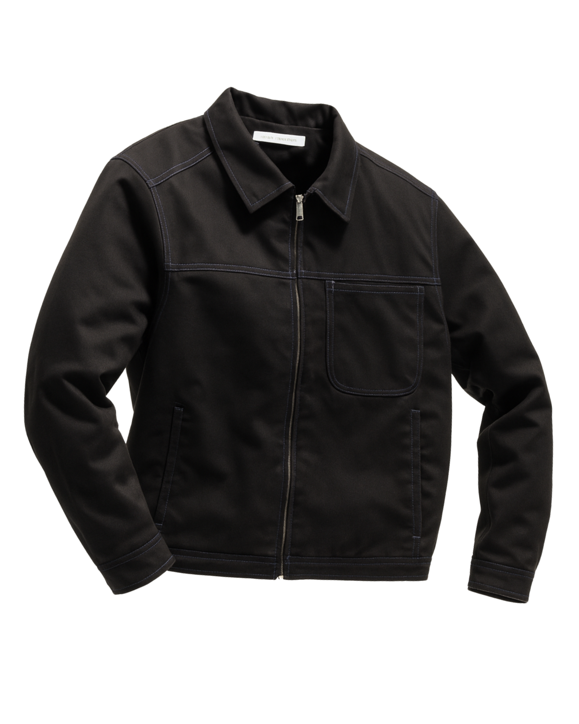 Boxed Blouson Nylon Twill Zipped Jacket