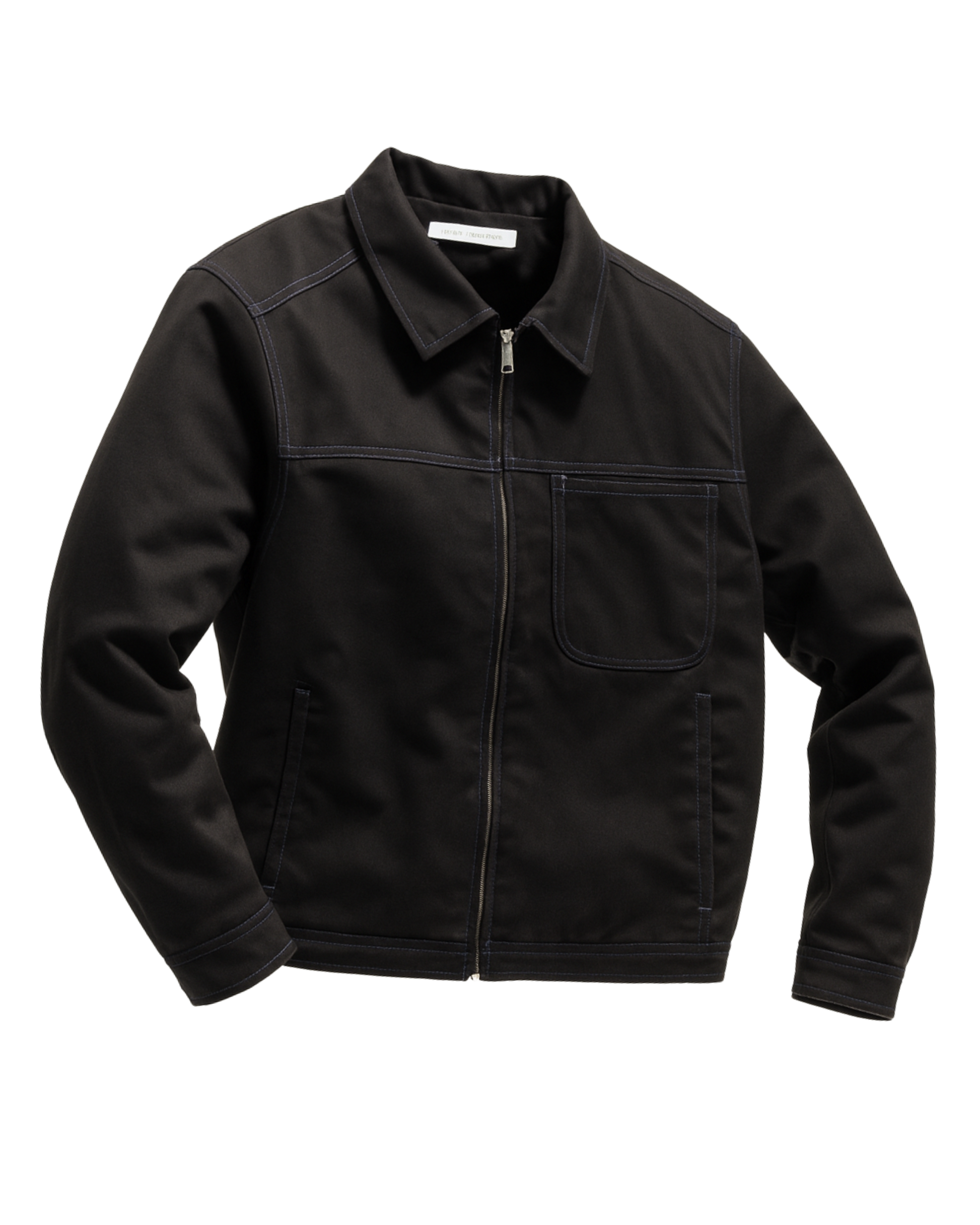 Boxed Blouson Nylon Twill Zipped Jacket