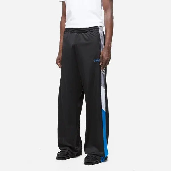 Martine Rose SS24 Wide Leg Flare Black/Grey/Blue Paneled Trackpant
