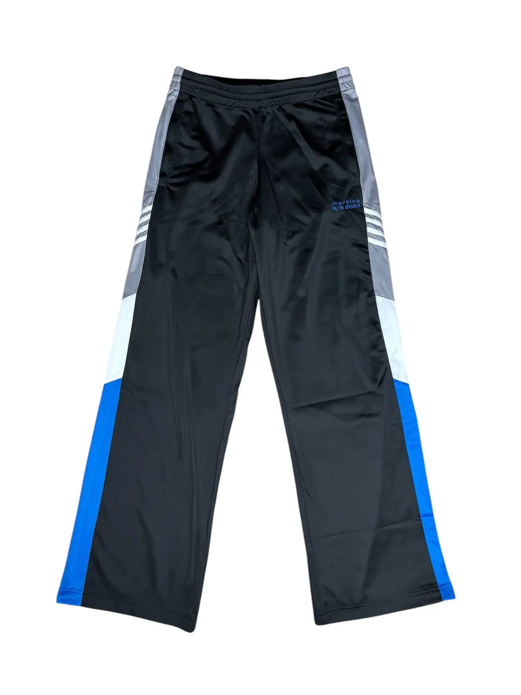 Martine Rose SS24 Wide Leg Flare Black/Grey/Blue Paneled Trackpant