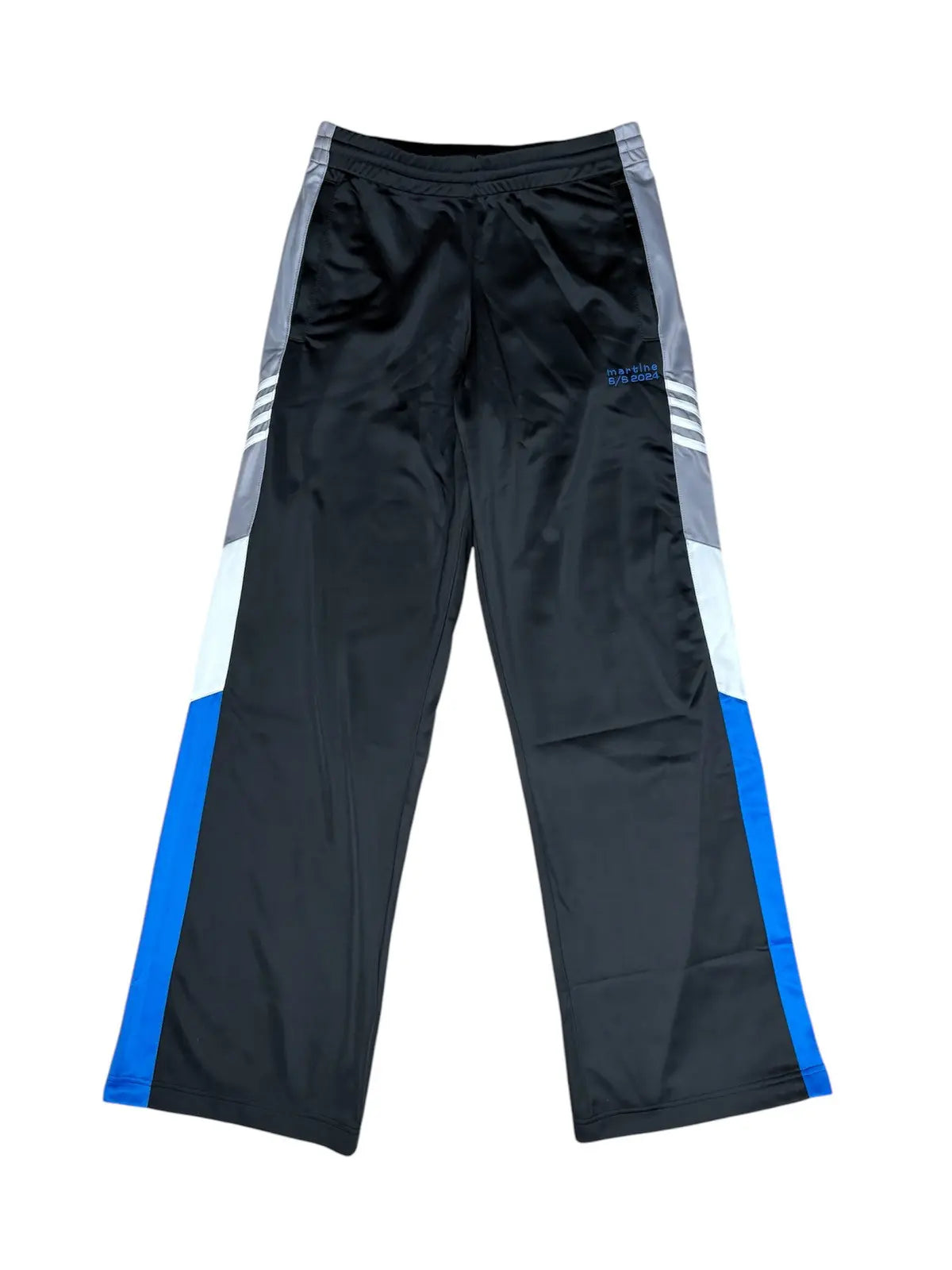 Martine Rose SS24 Wide Leg Flare Black/Grey/Blue Paneled Trackpant