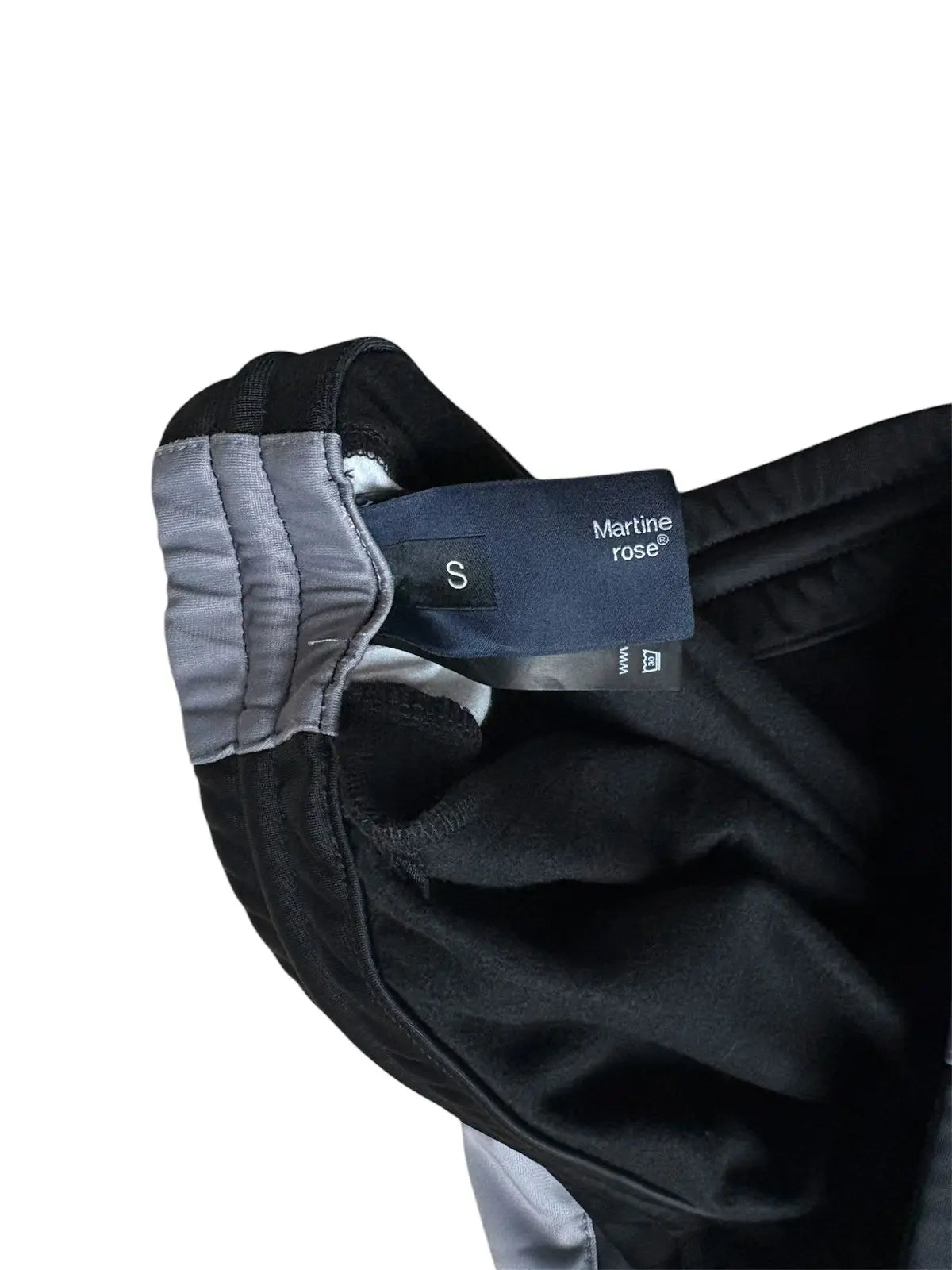 Martine Rose SS24 Wide Leg Flare Black/Grey/Blue Paneled Trackpant