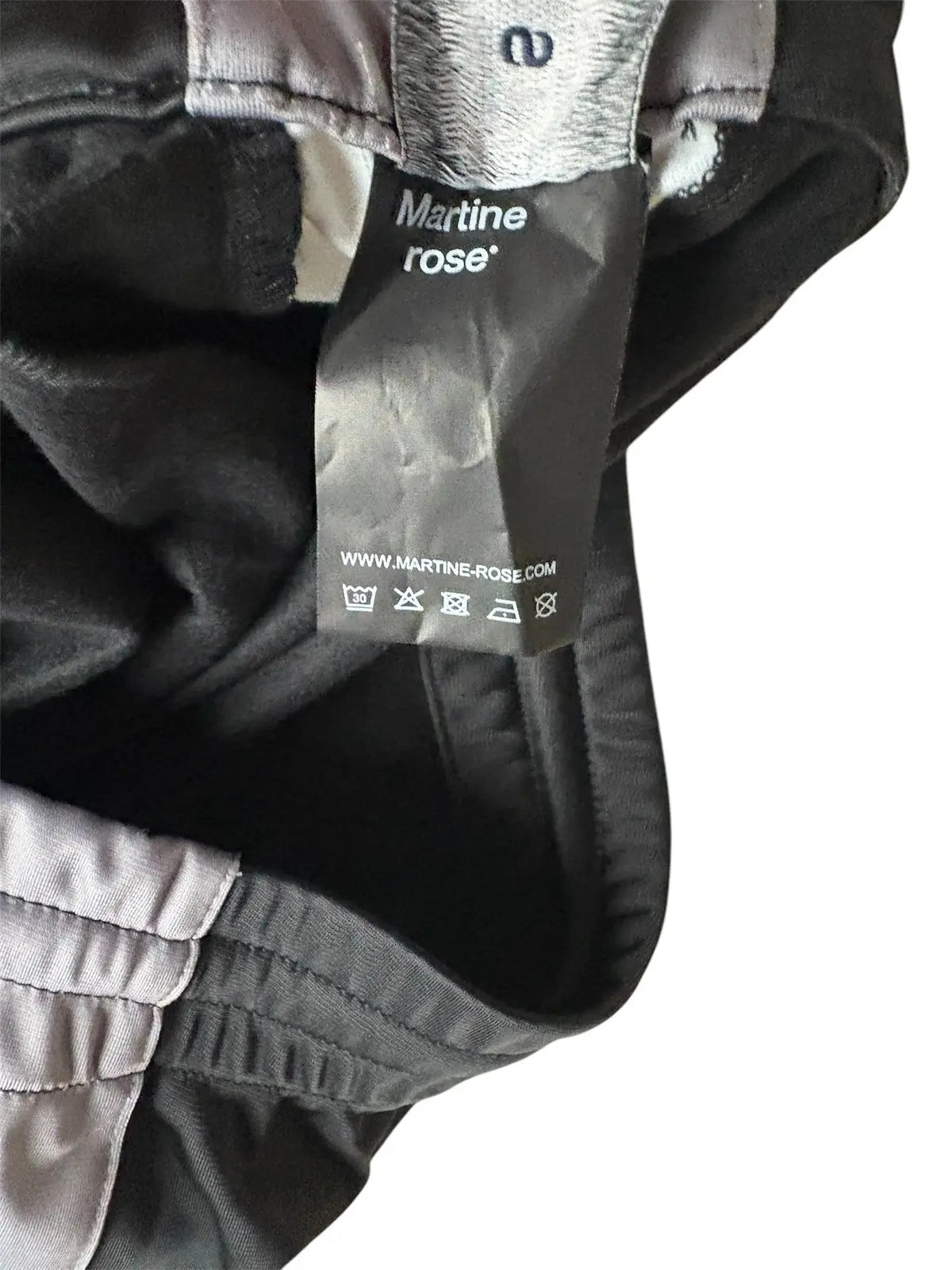 Martine Rose SS24 Wide Leg Flare Black/Grey/Blue Paneled Trackpant