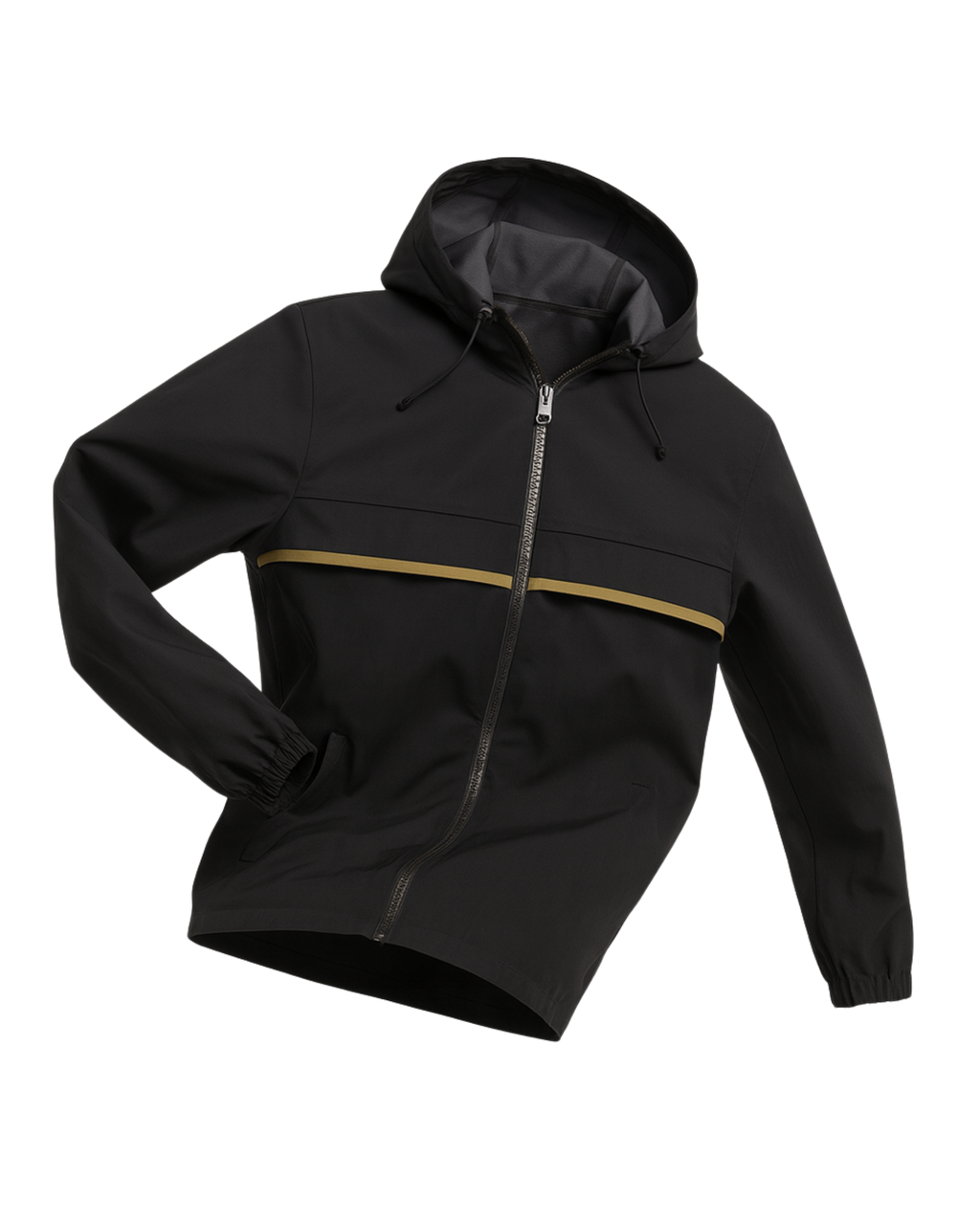 GR10K Black Hooded Fleece Jacket