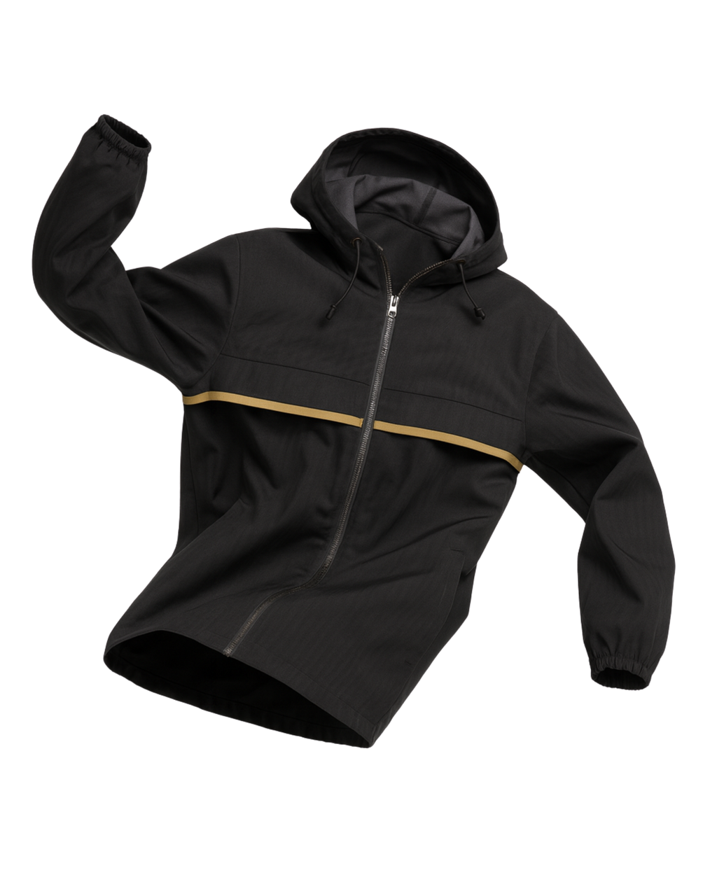 GR10K Black Hooded Fleece Jacket