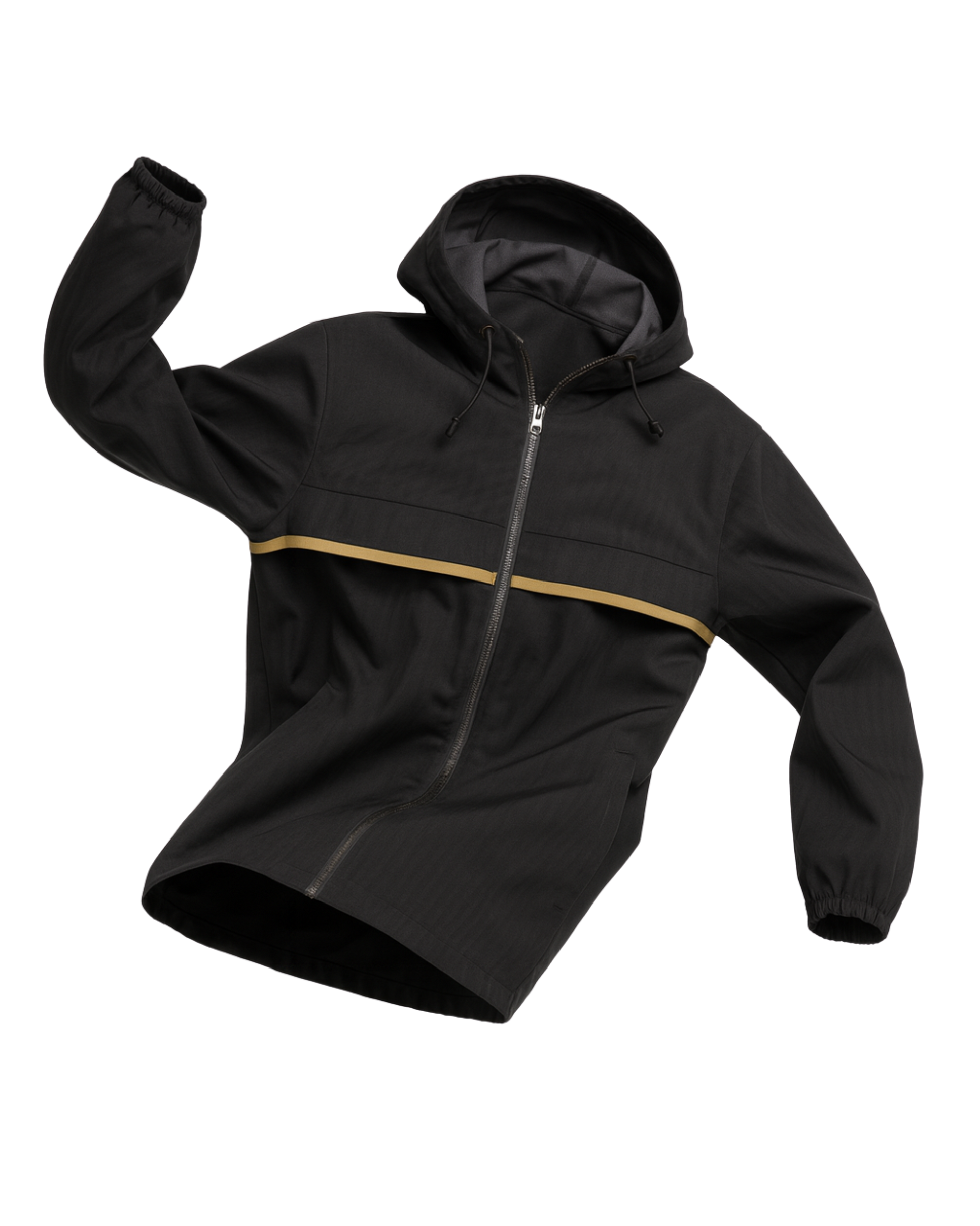 GR10K Black Hooded Fleece Jacket