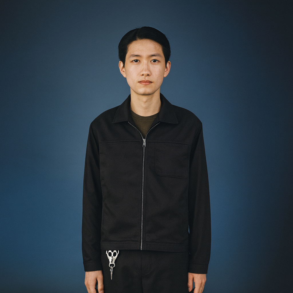 Boxed Blouson Nylon Twill Zipped Jacket