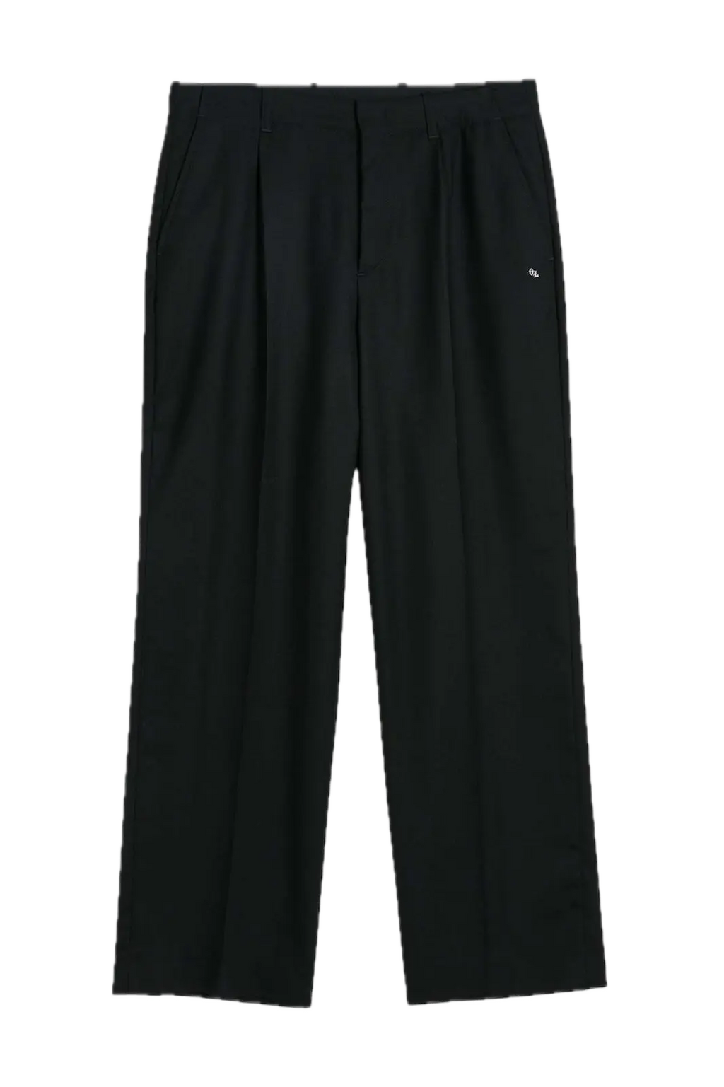 Our Legacy Borrowed Chino in Black Panama Wool