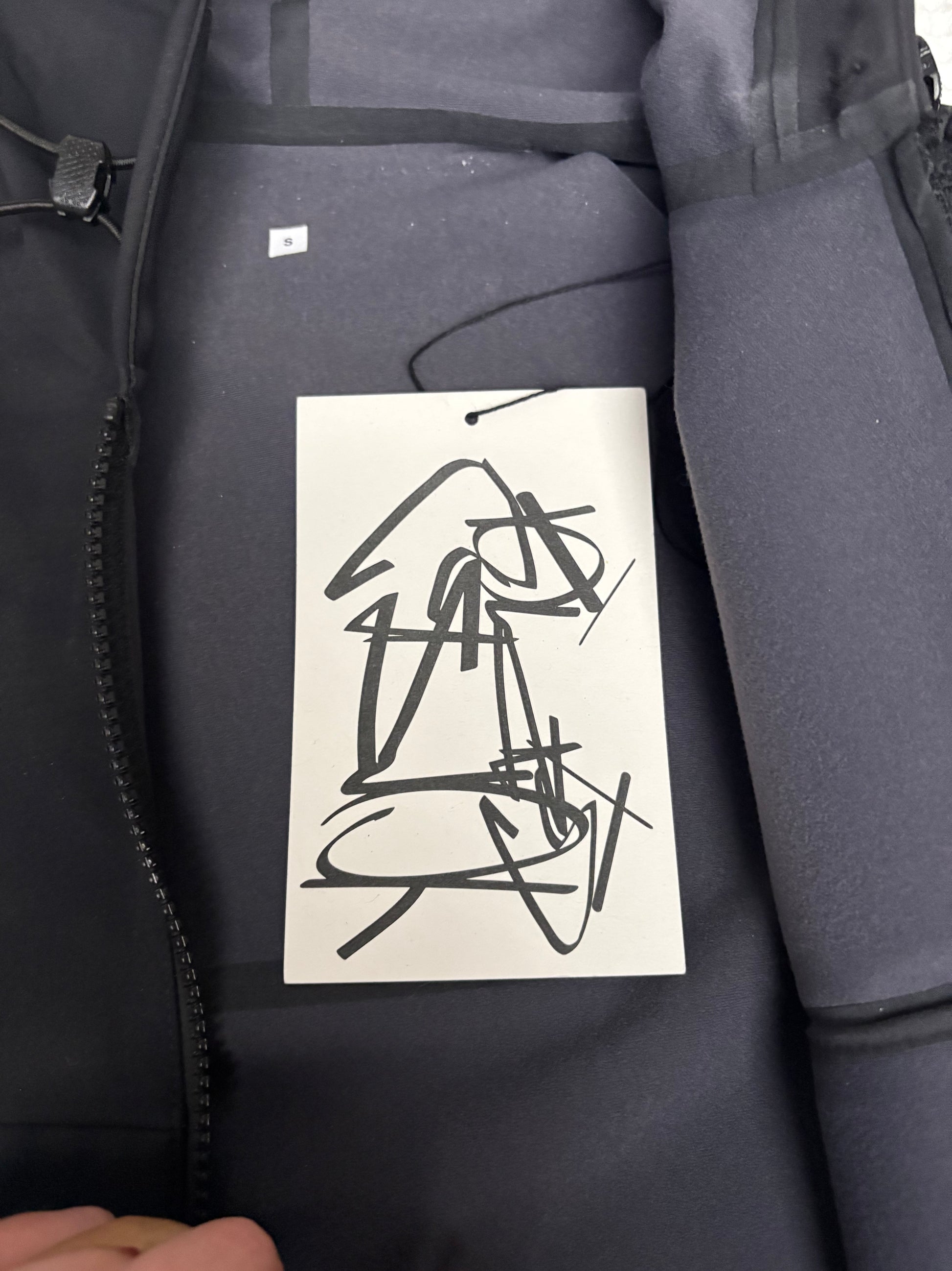 GR10K Black Hooded Fleece Jacket