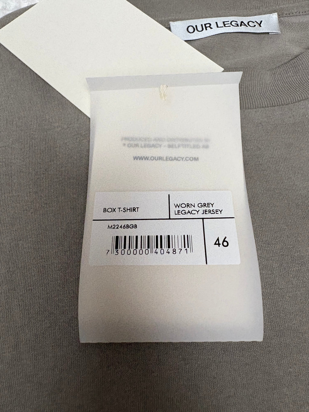 Our Legacy Box T-shirt in Worn Black Legacy Jersey