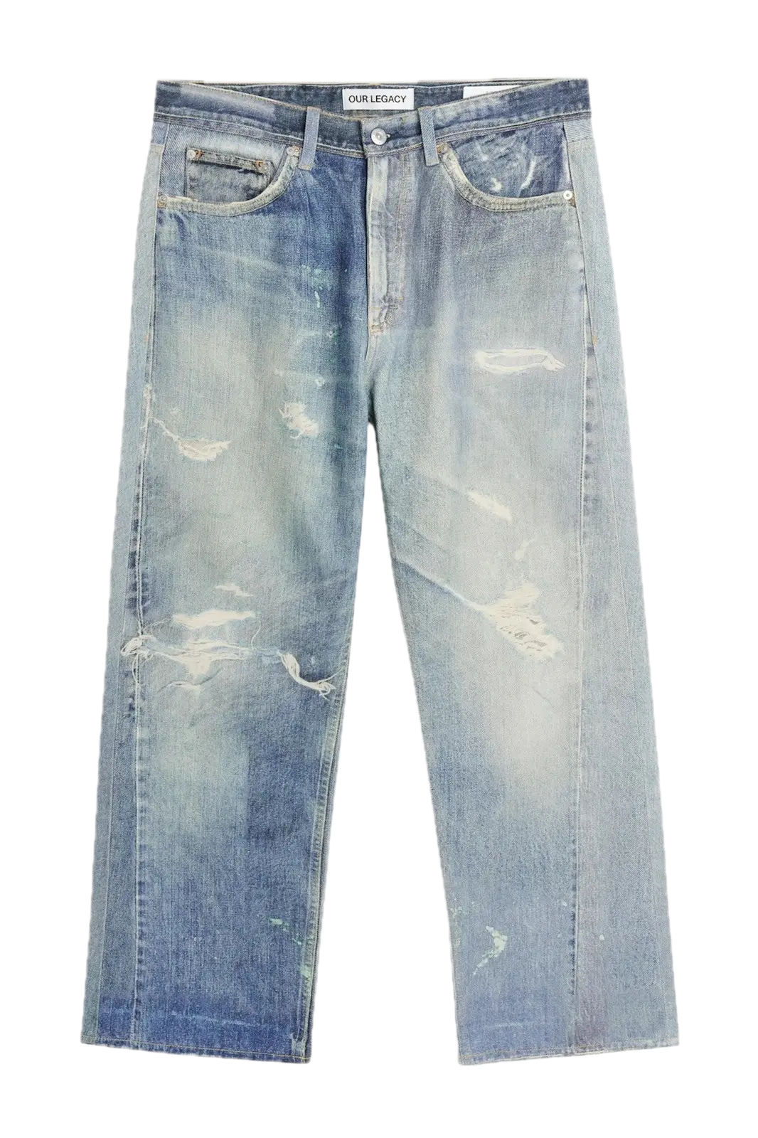 Third Cut Digital Denim Print trompe l'oeil Jeans