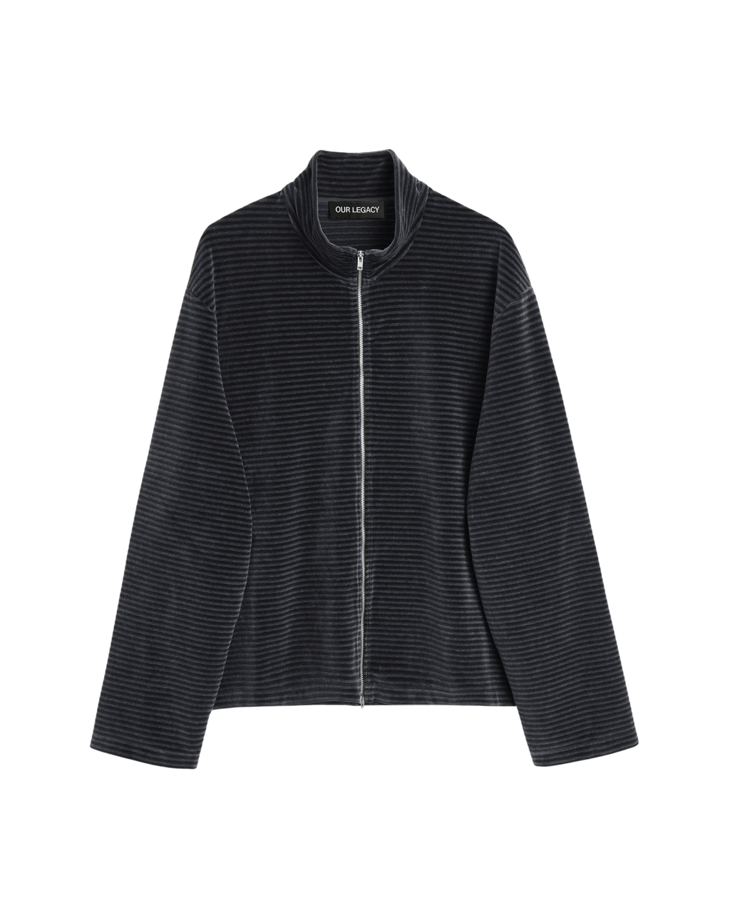 Our Legacy Phantom Stripe Shrunken Velour Zip Jacket